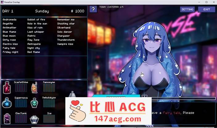 图片[3]-【互动SLG/英文/全动态】调酒师的天堂~Paradise Overlap V0.35.1 最新破解版+全回想【更新/PC+安卓/700M】-柠檬ACG